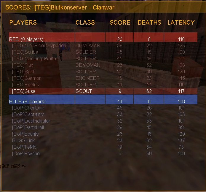 Match: 90
Gegner: DoP
Map: 2fort